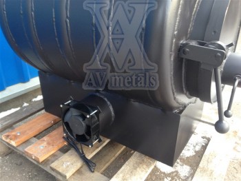 AVELON FURNACE (TYPE BULERJANS) WITH ADDITIONAL LOWER COLLECTOR FUNCTION AND VENTILATOR. 